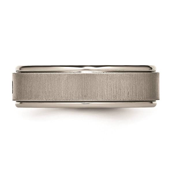 Mens Gentlemens Classics&#8482; Titanium Rounded Edge Diamond Band