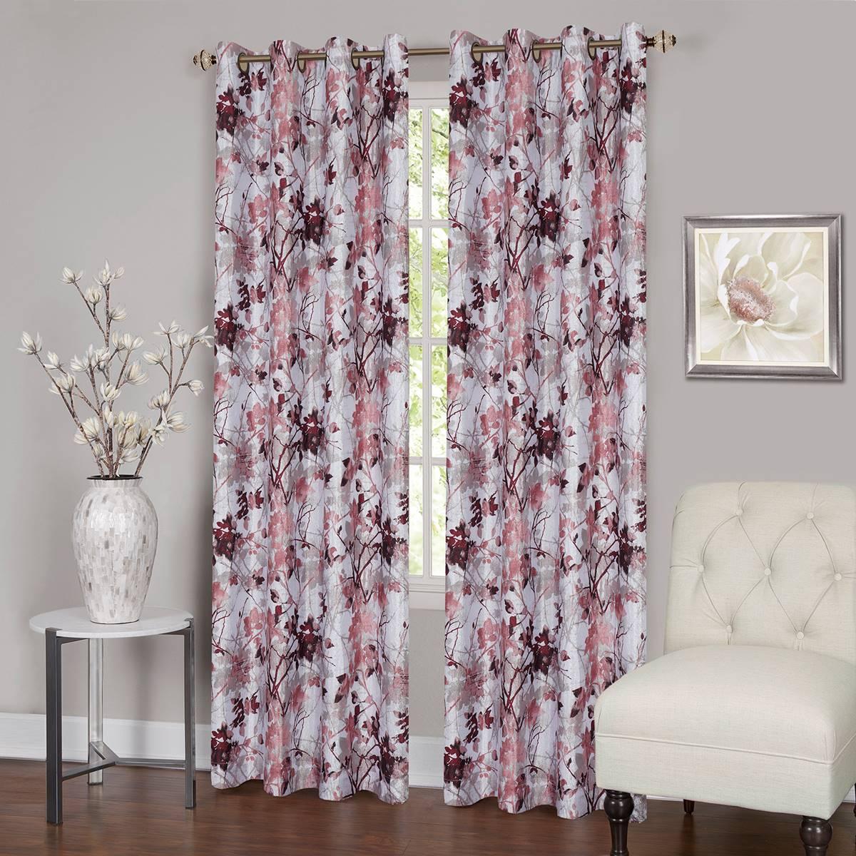 Achim Tranquil Floral Grommet Window Curtain Panel