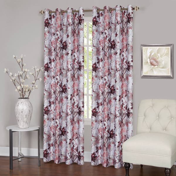 Achim Tranquil Floral Grommet Window Curtain Panel