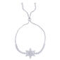 Accents Silver-Plated Diamond Accent Snowflake Bracelet - image 1