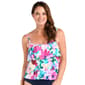 Womens Maxine Spring Bouquet Triple Tiered Tankini - image 1