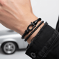 Mens Iron Saints Black Cable Cuff Bracelet - image 4
