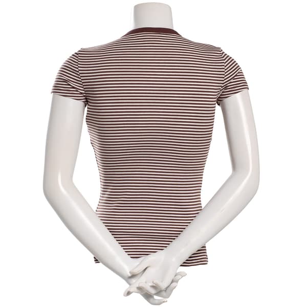 Juniors C-Life Embroidered Pooh Mini Stripe Longer Baby Tee