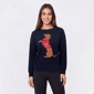 Womens Rio & Rian Long Sleeve Weiner Dog Sweater - image 1