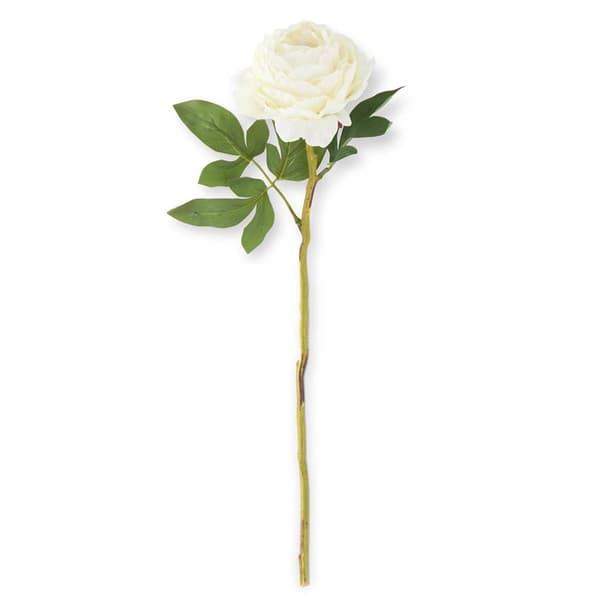 K&K Interiors 27in. White Peony Stem - image 