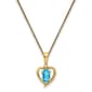 Gemstone Classics&#40;tm&#41; 14kt. Blue Topaz Diamond Pendant Necklace - image 1