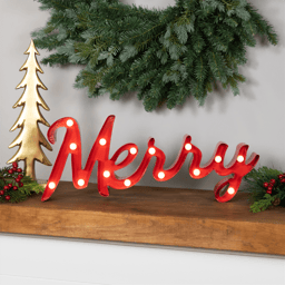 Northlight 20.5in. Lighted Merry Christmas Decoration