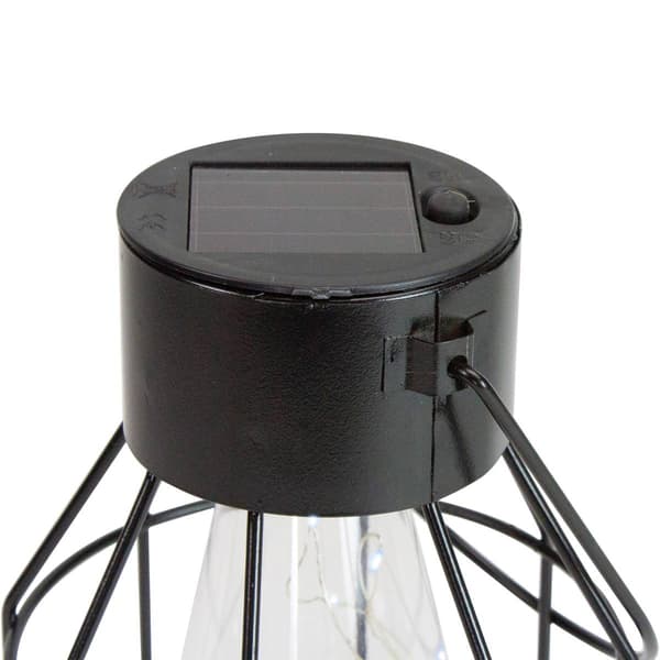 Northlight Seasonal 9.5in. Geometric Oblong Solar Lantern