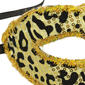 Allstate Gold and Black Big Cat Animal Print Halloween Mask - image 2