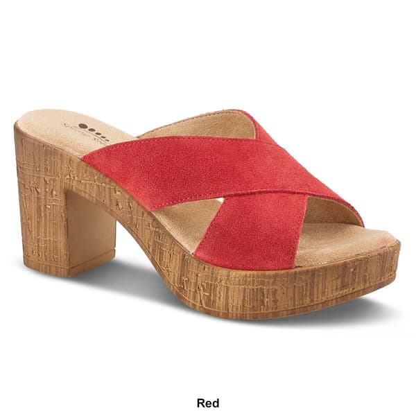 Womens Spring Step Blanchard Slide Wedge Platform Strappy Sandals