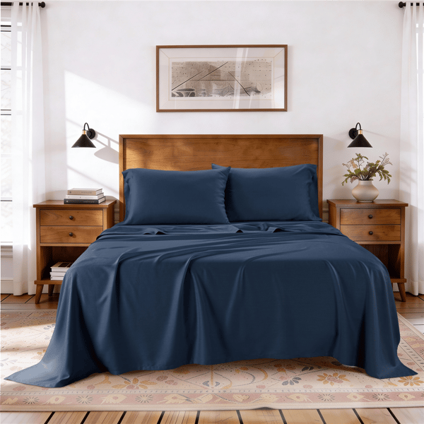 Kathy Ireland Lyocell & Linen Blend 4pc. Sheet Set - image 