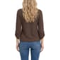 Womens NY Collection 3/4 Sleeve Knit Button Down Tie Front Blouse - image 2