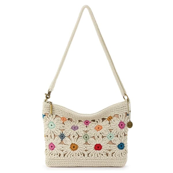 The Sak Lumi Crochet Crossbody - Natural Multi Flower