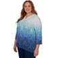 Plus Size Alfred Dunner Classics 3/4 Sleeve Ombre Blouse - image 3