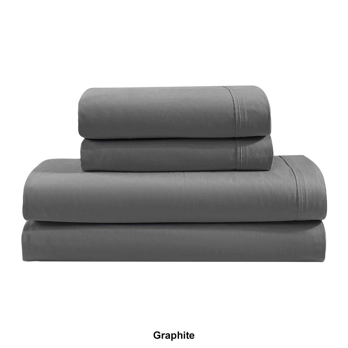 Calvin Klein Washed Percale Cotton 4pc. 200 TC Sheet Set