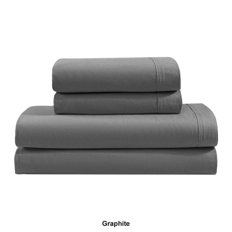 Calvin Klein Washed Percale Cotton 4pc. 200 TC Sheet Set
