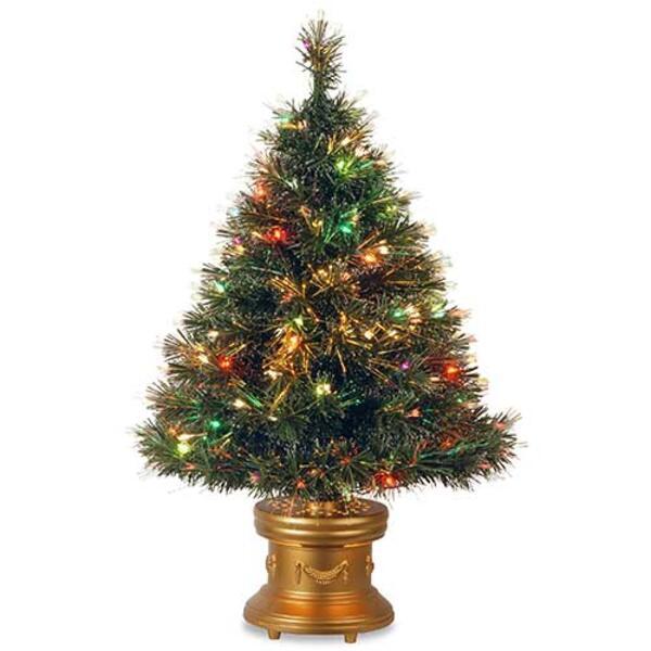 National Tree 36in. Fiber Optic Ice Multi-Color Pre-Lit Tree - image 