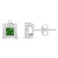 Radiant Rainbow&#8482; 1/2ctw. Green Diamond Quad Stud Earrings - image 2