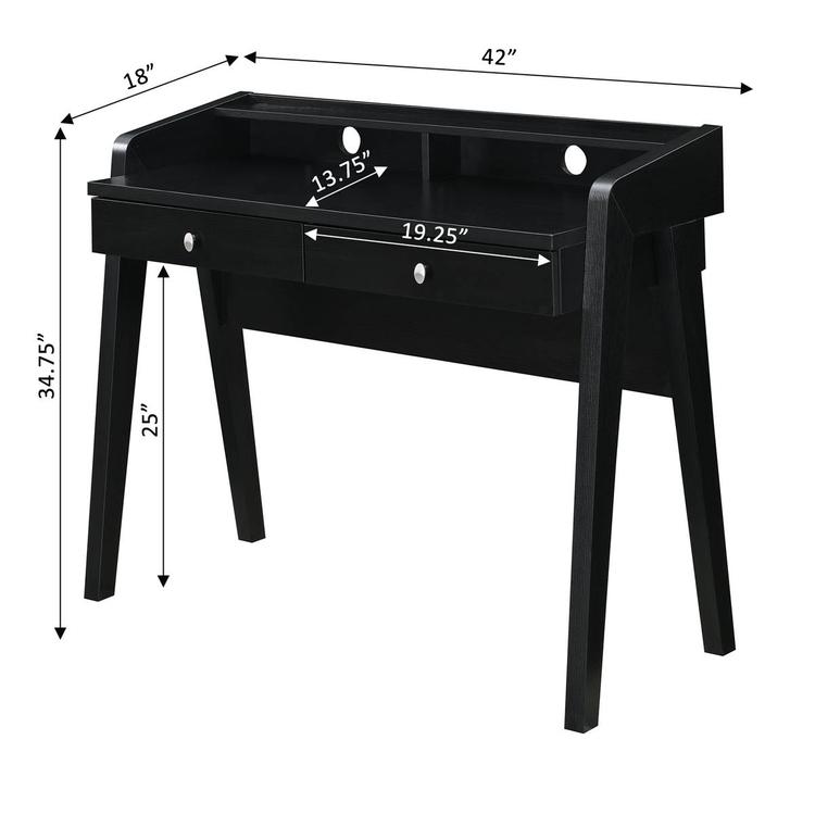 Convenience Concepts Newport Deluxe 2-Drawer Desk