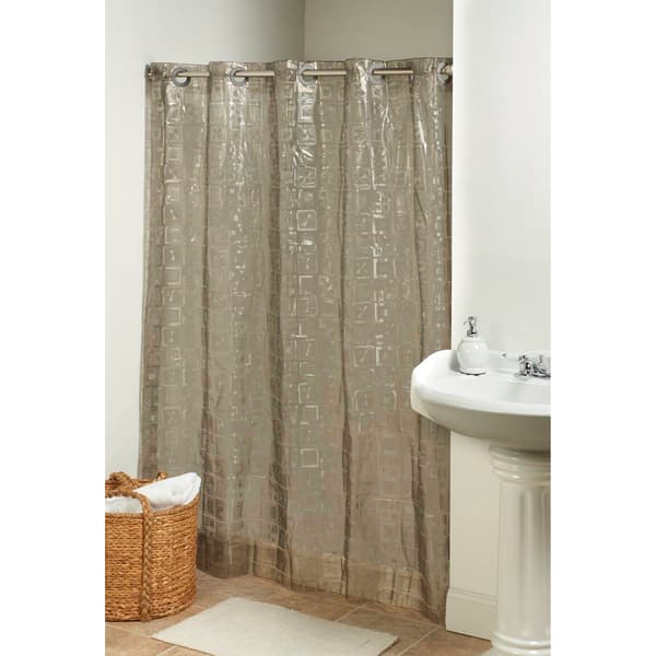 Hookless Vapor Black Hookless Shower Curtain w/ Liner - image 