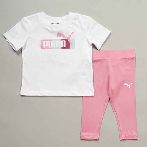 Baby Girl &#40;12-24M&#41; Puma&#40;R&#41; Short Sleeve Solid Top & Leggings Set - image 