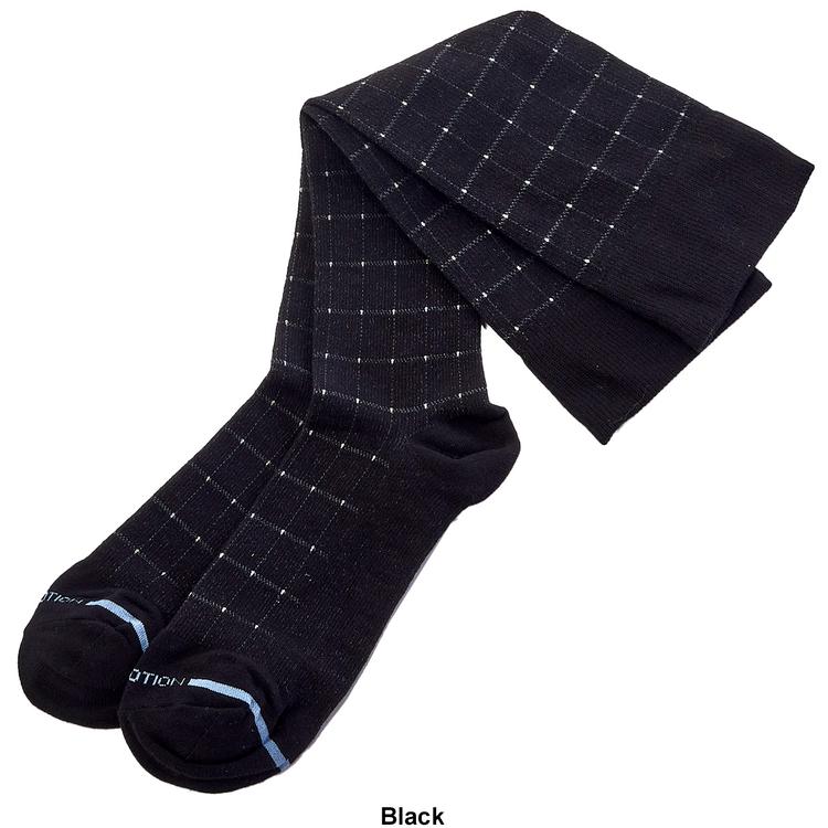 Mens Dr. Motion Pin Dot Grid Compression Socks
