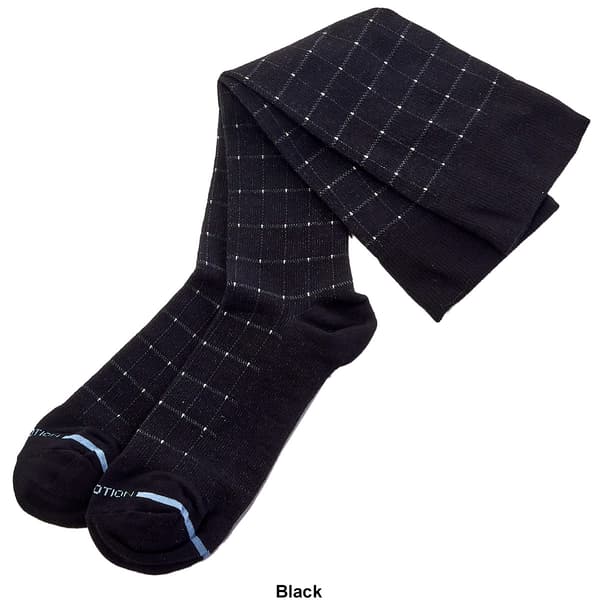 Mens Dr. Motion Pin Dot Grid Compression Socks