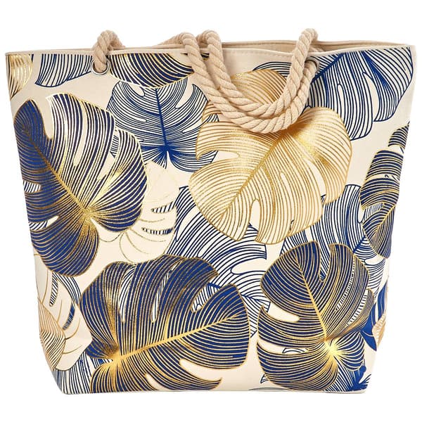 Renshun Metallic Palm Beach Tote