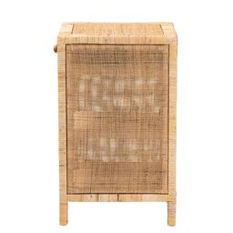 Baxton Studio Bella Brown Mahogany Wood 1-Drawer Nightstand