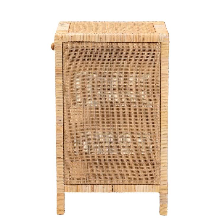 Baxton Studio Bella Brown Mahogany Wood 1-Drawer Nightstand