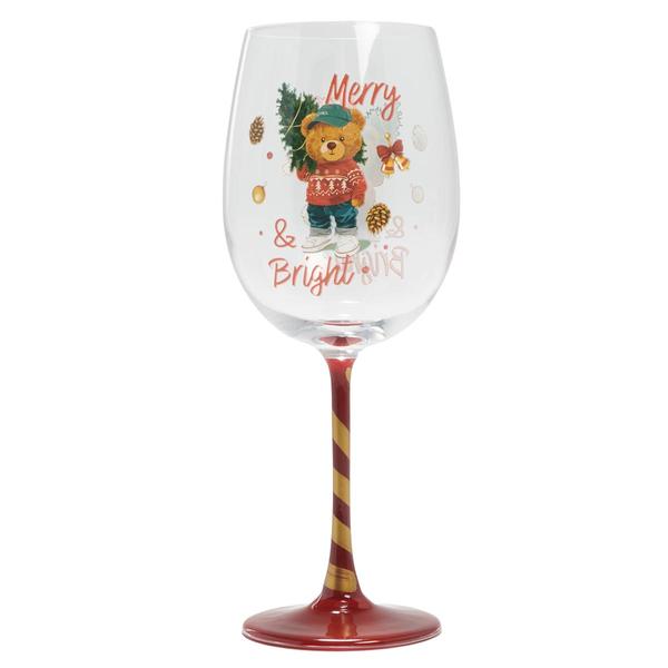 Home Essentials 15oz. Christmas Teddy Goblet - image 