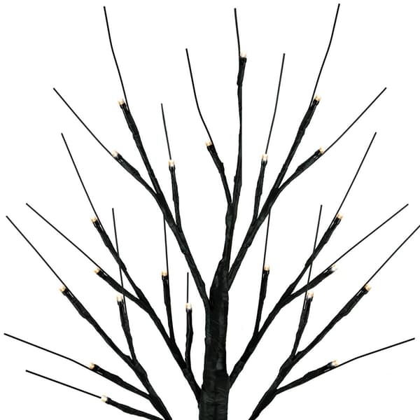 Northlight Seasonal 24in. LED Lighted Black Halloween Twig Tree