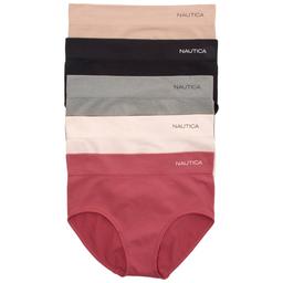 Womens Nautica 5pk. Ribbed Brief Panties - NT9203-5PKCM