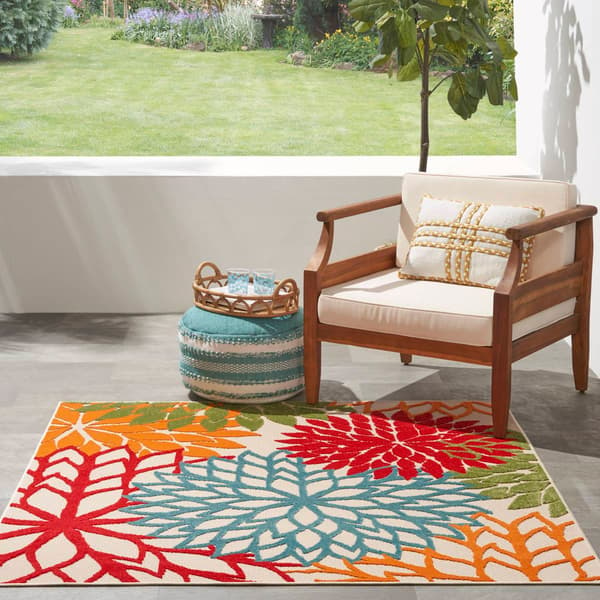 Nourison Aloha Tropical Indoor/Outdoor Square Rug