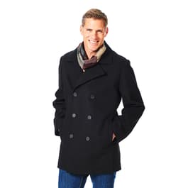 Mens London Fog Double Breasted Peacoat