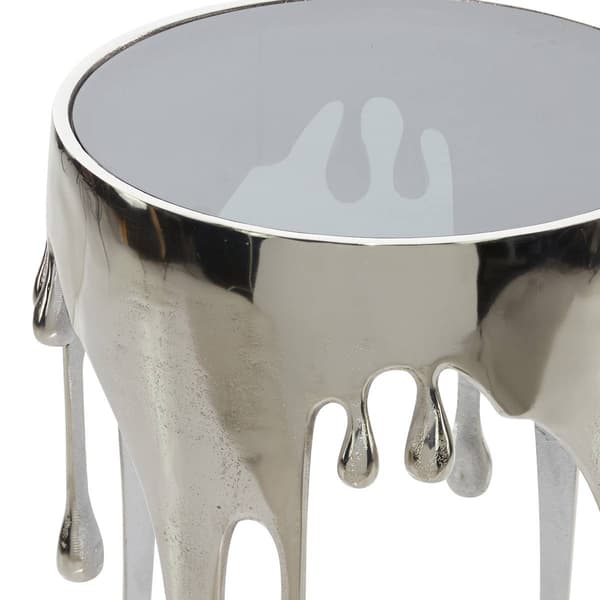 9th & Pike® Silver Contemporary Aluminum Accent Table