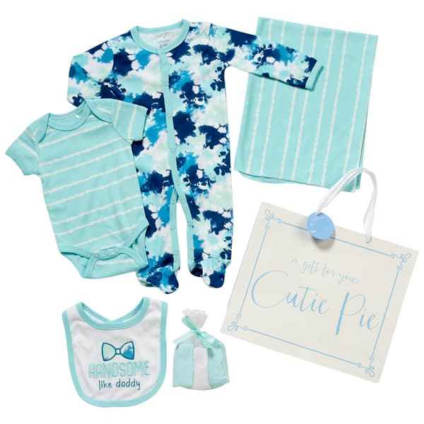 Baby Boy &#40;NB-9M&#41; Cutie Pie Handsome Like Dad Tie Dye Layette Set - image 