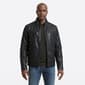 Mens London Fog Faux Leather Jacket w/ Stand Up Collar - image 1