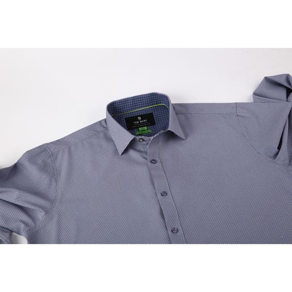 Mens Tom Baine Regular Fit Diamond Dress Shirt - Dark Blue