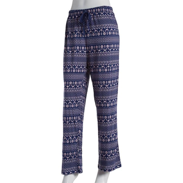 Womens Nautica Anchor Fair Isle Pajama Pants - image 
