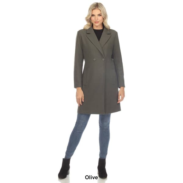 Womens White Mark Classic Walker Coat