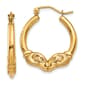 Gold Classics(tm) 17mm 14kt. Gold Polished Ram Hoop Earrings - image 1