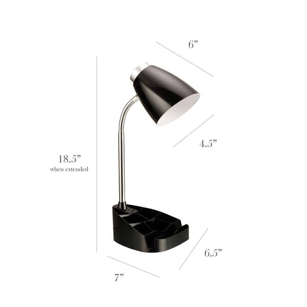 LimeLights Gooseneck Organizer iPad Tablet Stand Desk Lamp
