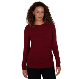Petites Emaline Special Items Striped Crew Neck Long Sleeve Swea