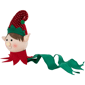 Northlight 16in. Plush Red & Green Elf Christmas Tree Topper - image 6