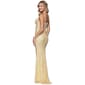 Juniors Blondie Nites Bead Like Sequin Drape Neck Sheath Dress - image 3