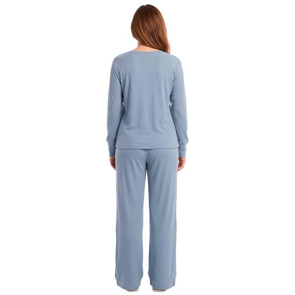 Womens Poppy & Clay Long Sleeve Drop Needle Pajama Set