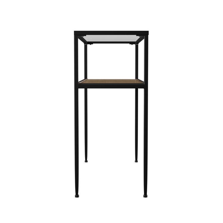 Southern Enterprises Bladeston Glass-Top Console Table