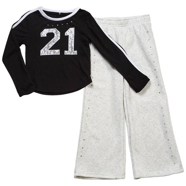 Girls (4-6x) Forever 21 Long Sleeve Lace 21 Top w/ Wide Leg Pants