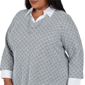 Plus Size Alfred Dunner Vail Diamond Texture Two in One Blouse - image 5